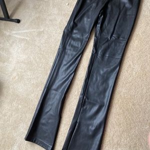 Zara black leather pants